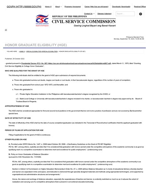 csc honor graduate eligibility requirements|Honor Graduate Eligibility (PD 907) .
